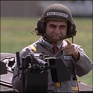 michael dukakis in his tank